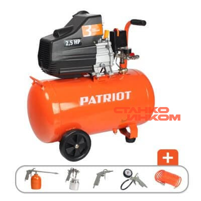 Patriot Euro 50-260K Компрессор поршневой с прямой передачей Patriot Euro 50-260K Компрессор поршневой с прямой передачей — Станкоинком