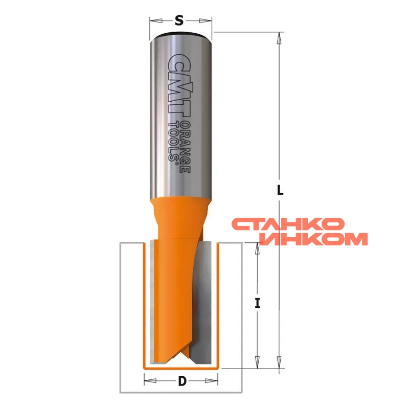 Фреза CMT D=6 l=25.4 L=60 S=8 Фреза CMT D=6 l=25.4 L=60 S=8