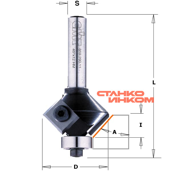 Фрезы обгонные фасочные 22°/30°/45°