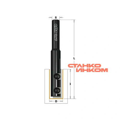 Фреза пазовая, смен.ножи HM Z1 S=12 D=14x48,3 RH CMT