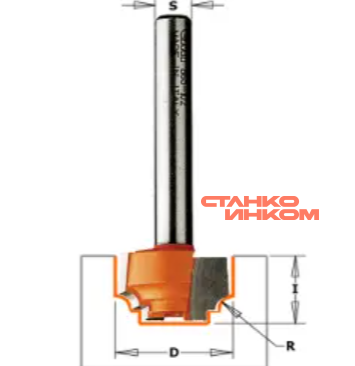Фреза концевая CMT псевдофиленка D=19,0 I=11,0 S=6,0 R=2,40 Фреза концевая CMT псевдофиленка D=19,0 I=11,0 S=6,0 R=2,40