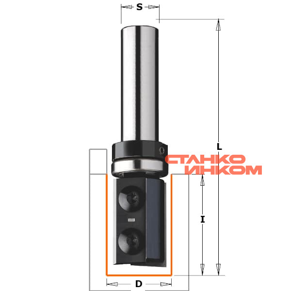 Фрезы обгонные с верхним подшипником и сменными ножами z2