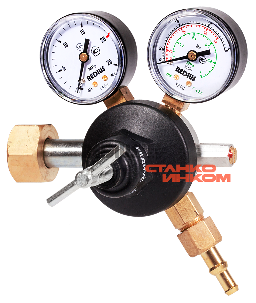 Redius Г-70-КР1 Гелиевый регулятор расхода газа, латунь Redius Г-70-КР1 Гелиевый регулятор расхода газа, латунь — Станкоинком