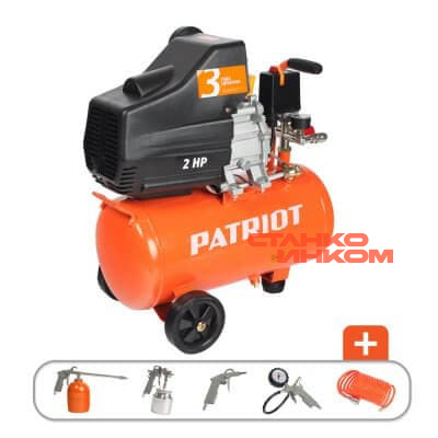 Patriot Euro 24-240K Компрессор поршневой с прямой передачей Patriot Euro 24-240K Компрессор поршневой с прямой передачей — Станкоинком