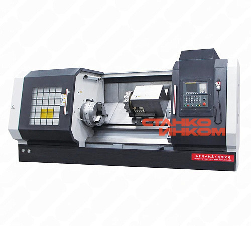 Токарный станок с наклонной рельсовой направляющей YISHUI CKY61125