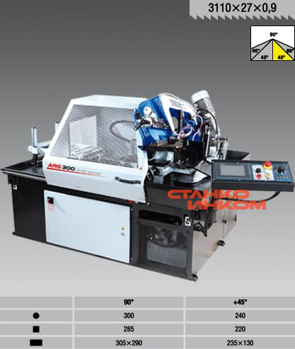 Станок ленточнопильный Pilous ARG 300 DF-NC automat 