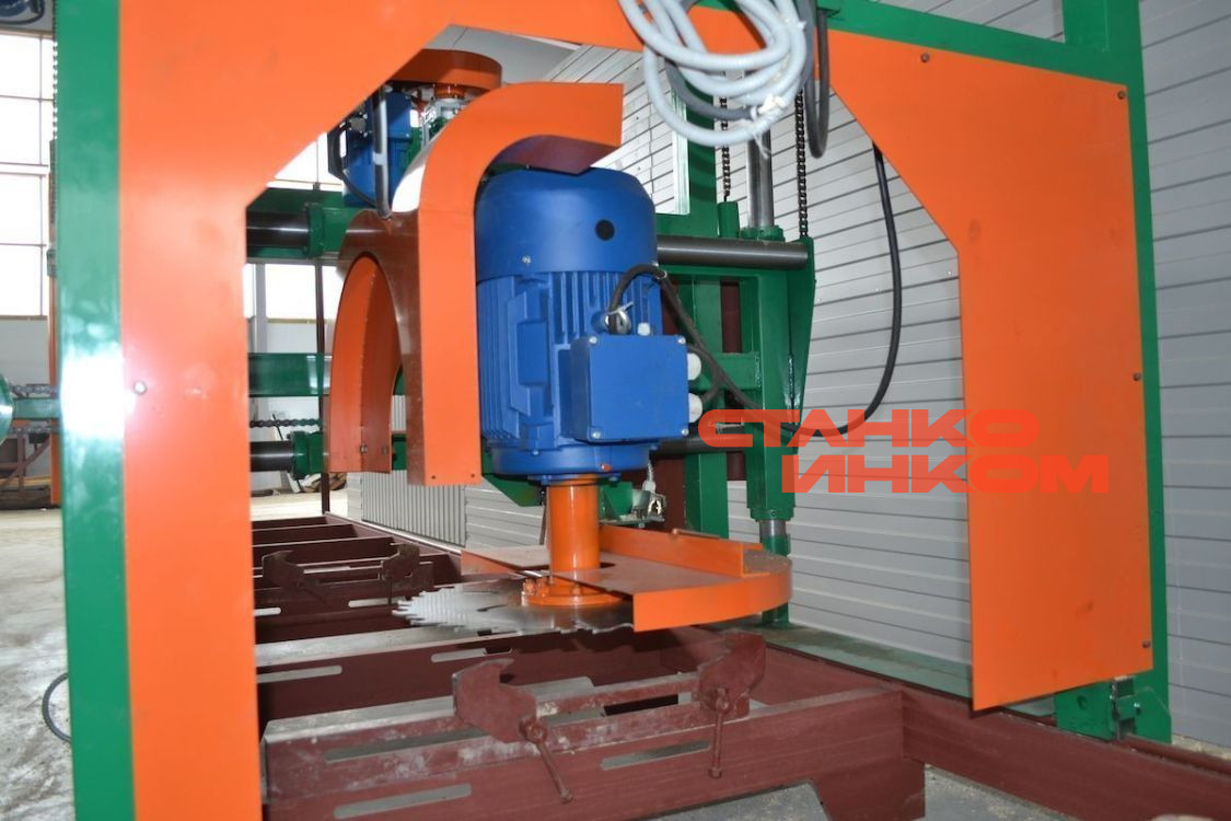 Дисковая угло-поворотная пилорама для распиловки бревен Алтай-ПДПУ600