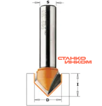 Фреза концевая  CMT V-образная D=6,0 I=8,0 S=6,0 L=38,1 Фреза концевая  CMT V-образная D=6,0 I=8,0 S=6,0 L=38,1