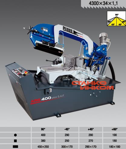 Станок ленточнопильный Pilous ARG 400 Plus S.A.F. 