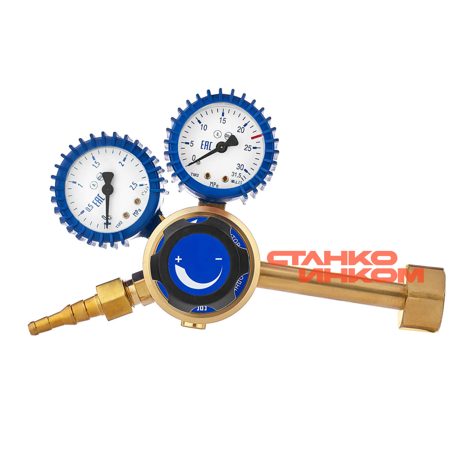 ПТК БКО-50-КР-300 (001.010.109) Кислородный редуктор высокого давления, латунь ПТК БКО-50-КР-300 (001.010.109) Кислородный редуктор высокого давления, латунь — Станкоинком