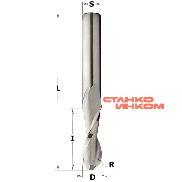 Серия 199 z2 спиральные фрезы с радиусным торцом верхний рез для гравировальных работ Серия 199 z2 спиральные фрезы с радиусным торцом верхний рез для гравировальных работ