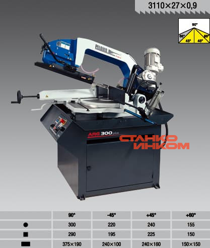 Станок ленточнопильный Pilous ARG 300 Plus  Станок ленточнопильный Pilous ARG 300 Plus