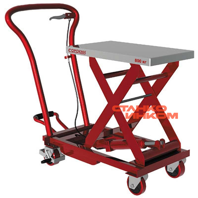 0,8т. Сорокин 9.28 Тележка гидравлическая платформенная — Станкоинком
